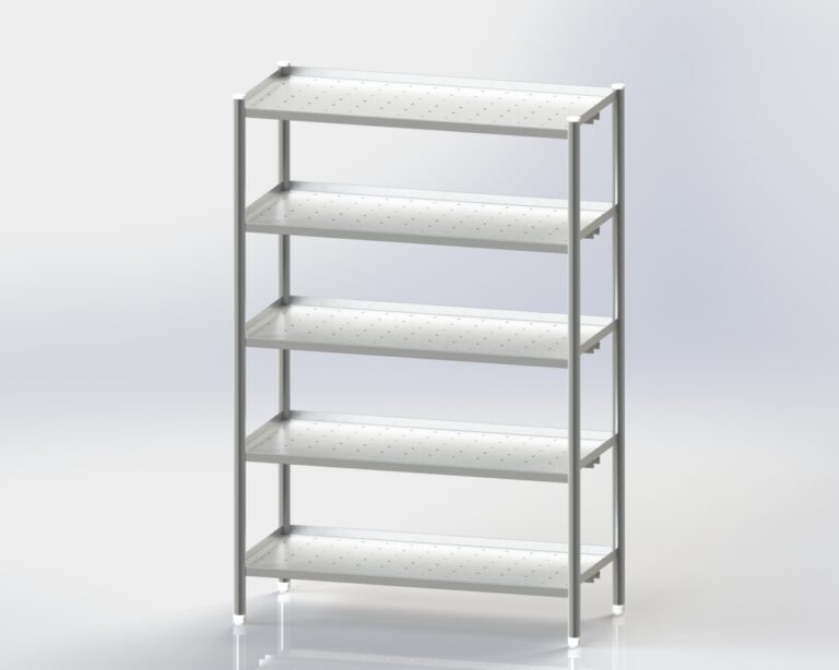 Perforated 5 Shelves Storage