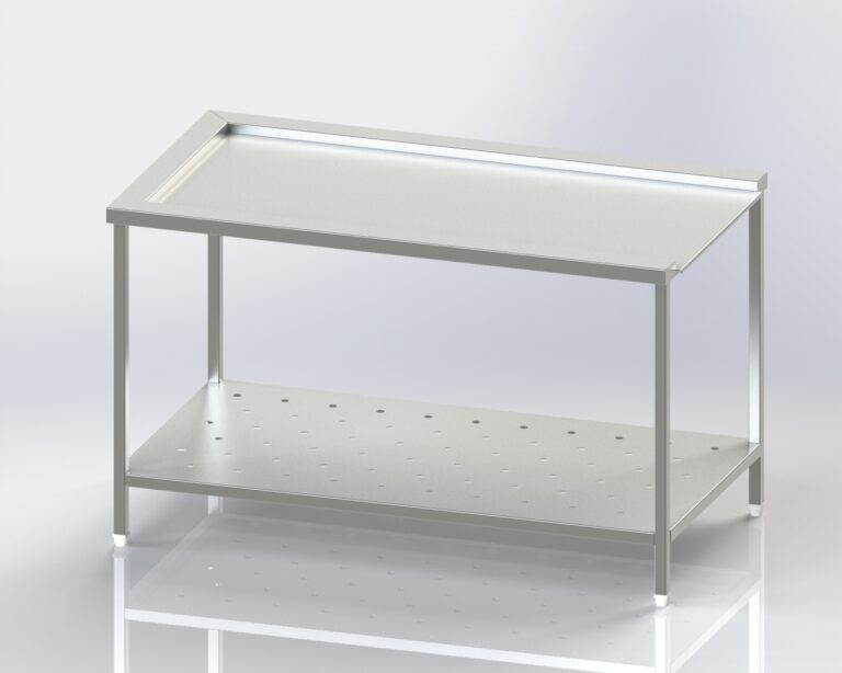 Clean Disk Landing Table with Perforated Shelf