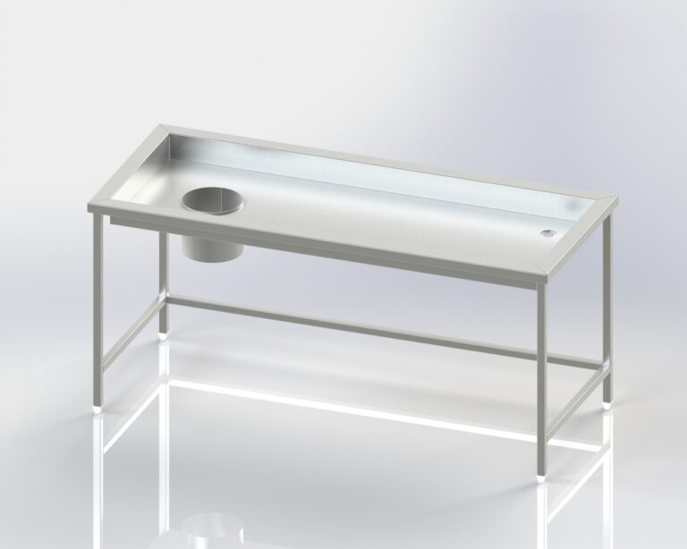 Soiled Dish Sorting Table with Scrapping Hole &  Deep Top